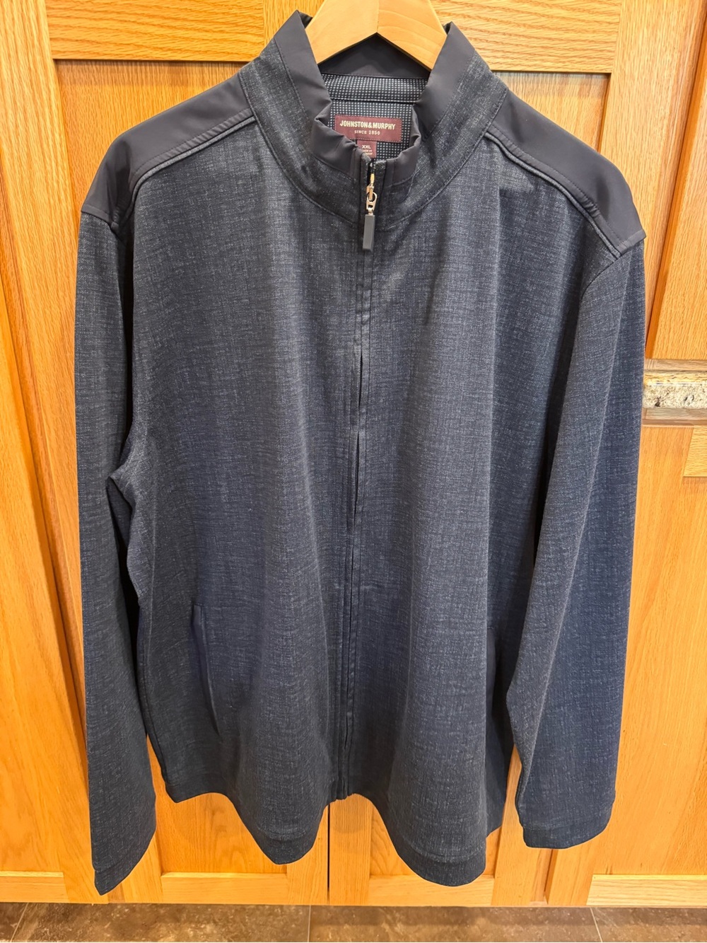 Johnston Murphy Navy Full-Zip Jacket